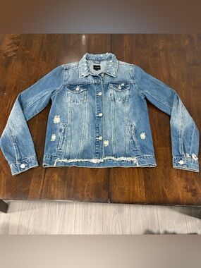 Joe's Jeans Distressed Denim Jacket Girls Size XL (16)